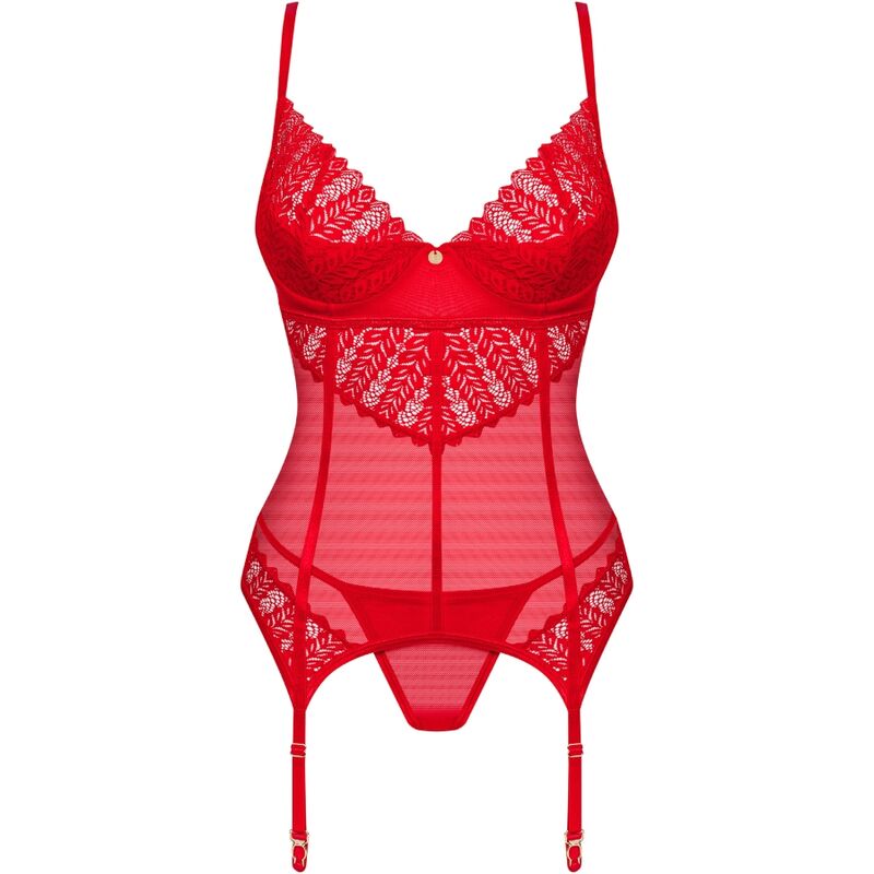 OBSESSIVE - INGRIDIA CORSET & TANGA ROJO XS/S