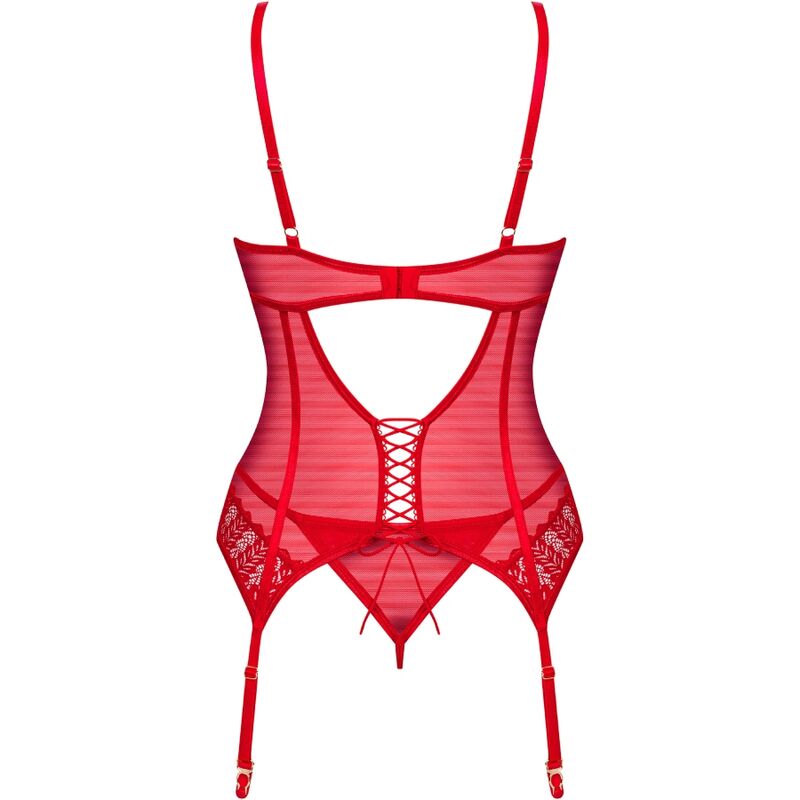 OBSESSIVE - INGRIDIA CORSET & TANGA ROJO XS/S