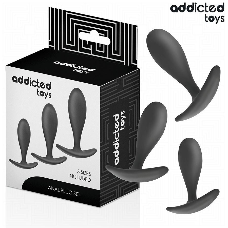 ADDICTED TOYS - SET DE 3 PLUG ANAL SILICONA MODELO 2