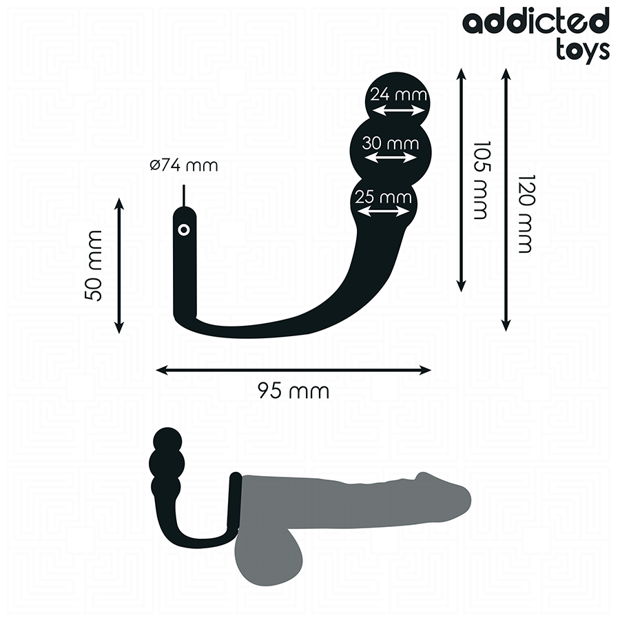 ADDICTED TOYS - PLUG ANAL CON ANILLO SILICONA MODELO 1