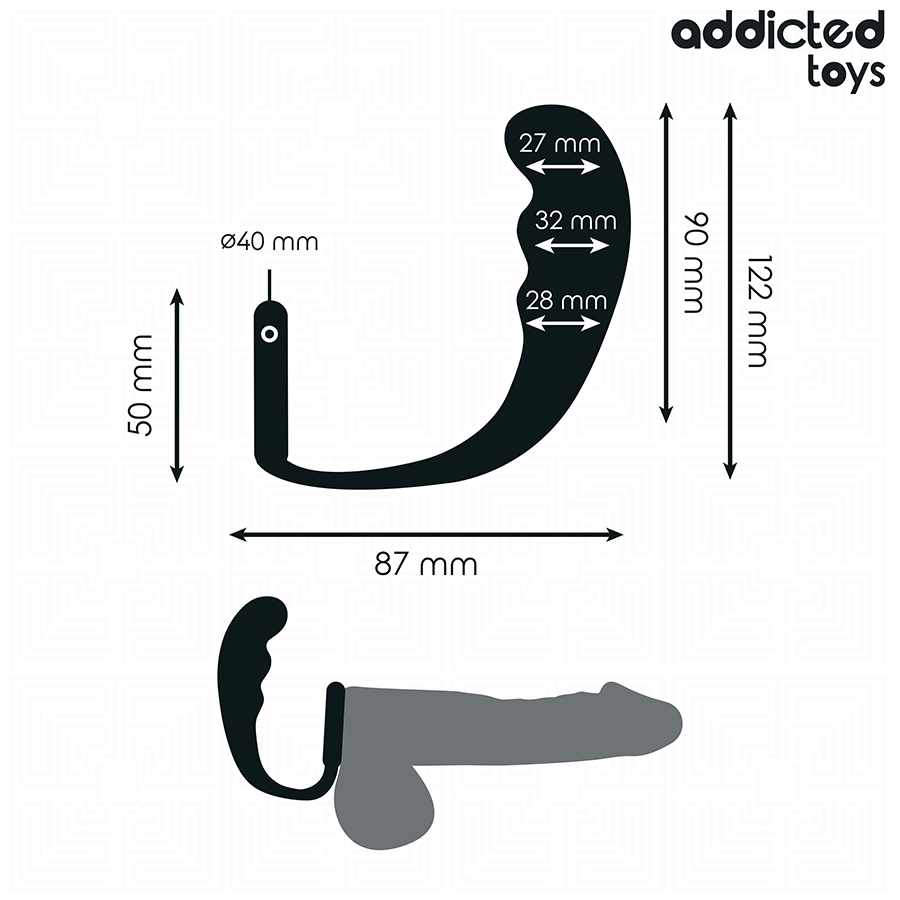ADDICTED TOYS - PLUG ANAL CON ANILLO SILICONA MODELO 4