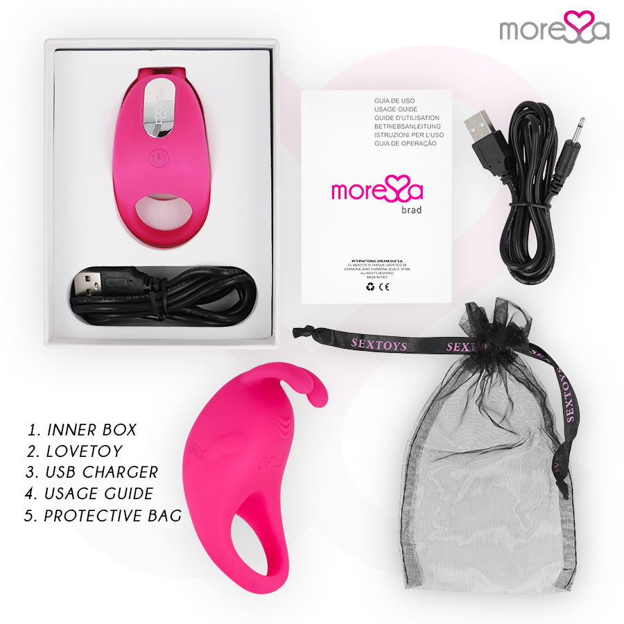 MORESSA - BRAD PREMIUM SILICONE RECARGABLE ROSA
