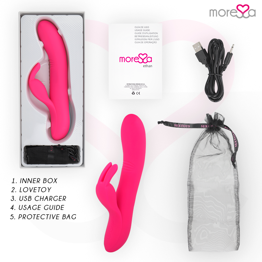 MORESSA - ETHAN EFECTO WAVE MAS POTENTE VIBRACION PREMIUM SILICONE RECARGABLE