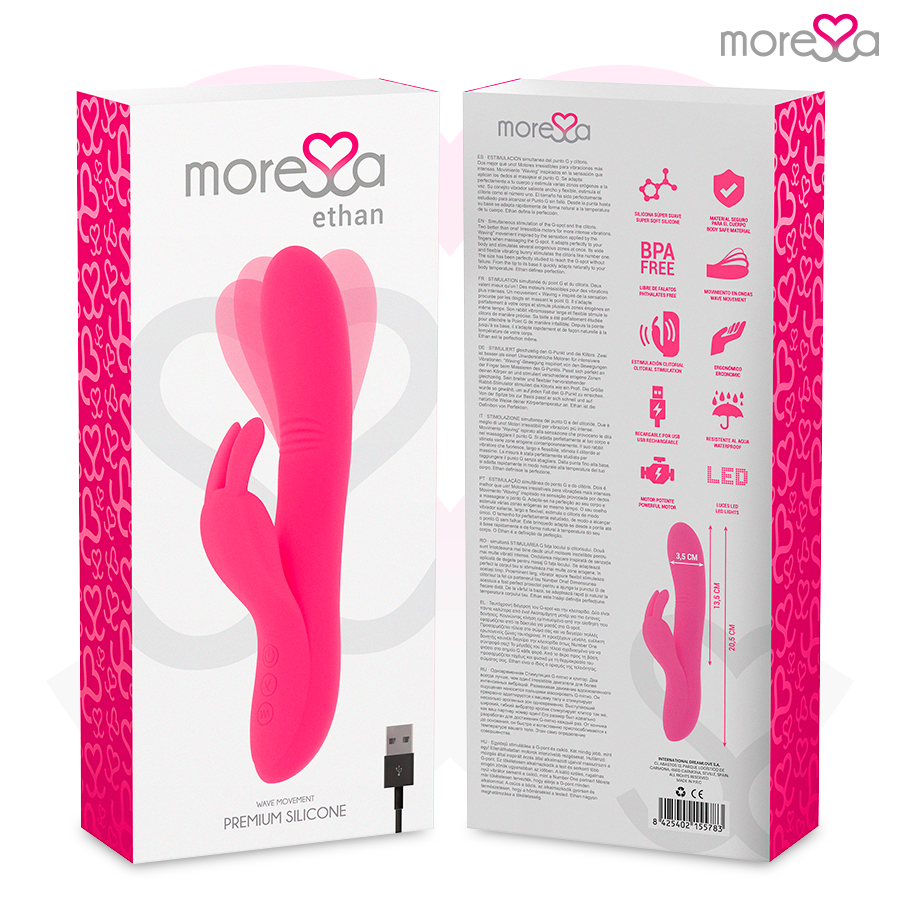 MORESSA - ETHAN EFECTO WAVE MAS POTENTE VIBRACION PREMIUM SILICONE RECARGABLE