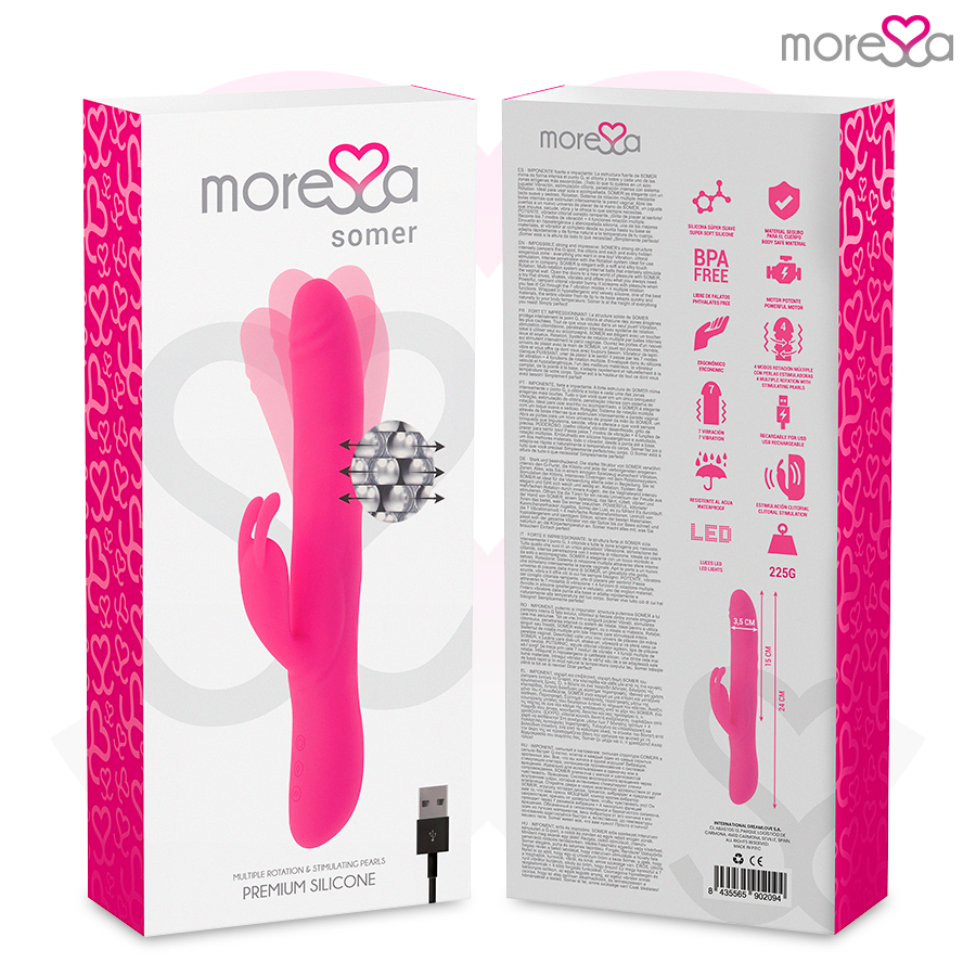 MORESSA - SOMER ROTADOR PERLADO Y POTENTE VIBRACION  PREMIUM SILICONE