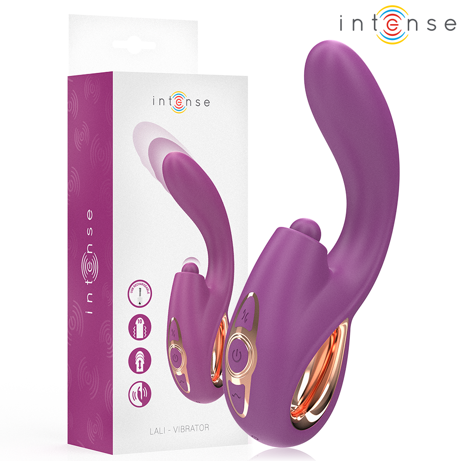 INTENSE - LALI VIBRADOR PUNTO G MULTIFUNCIÓN ESTIMULACIÓN & EMPUJE & VIBRACIÓN MORADO