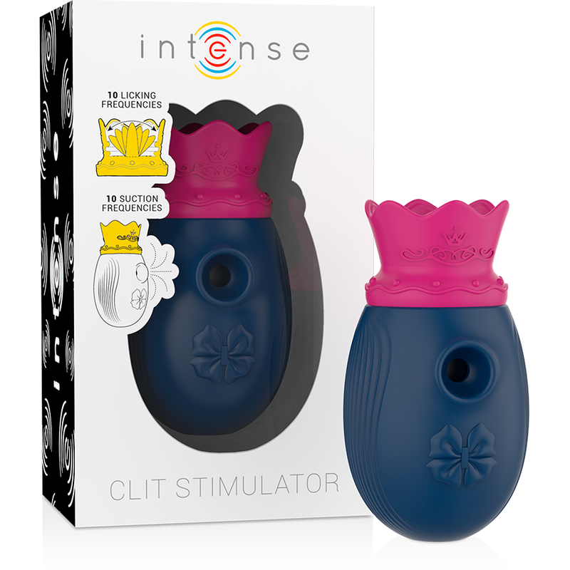 INTENSE - ESTIMULADOR CLITORIS 10 MODOS DE SUCCIÓN Y LICKING - AZUL