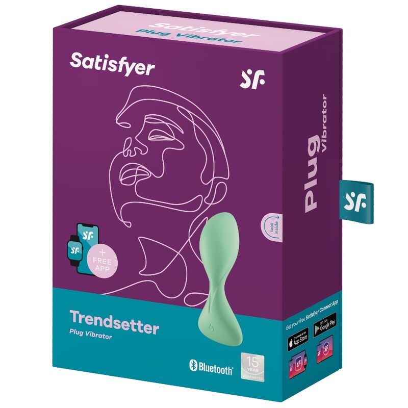 SATISFYER - TRENDSETTER PLUG VIBRADOR APP NEGRO