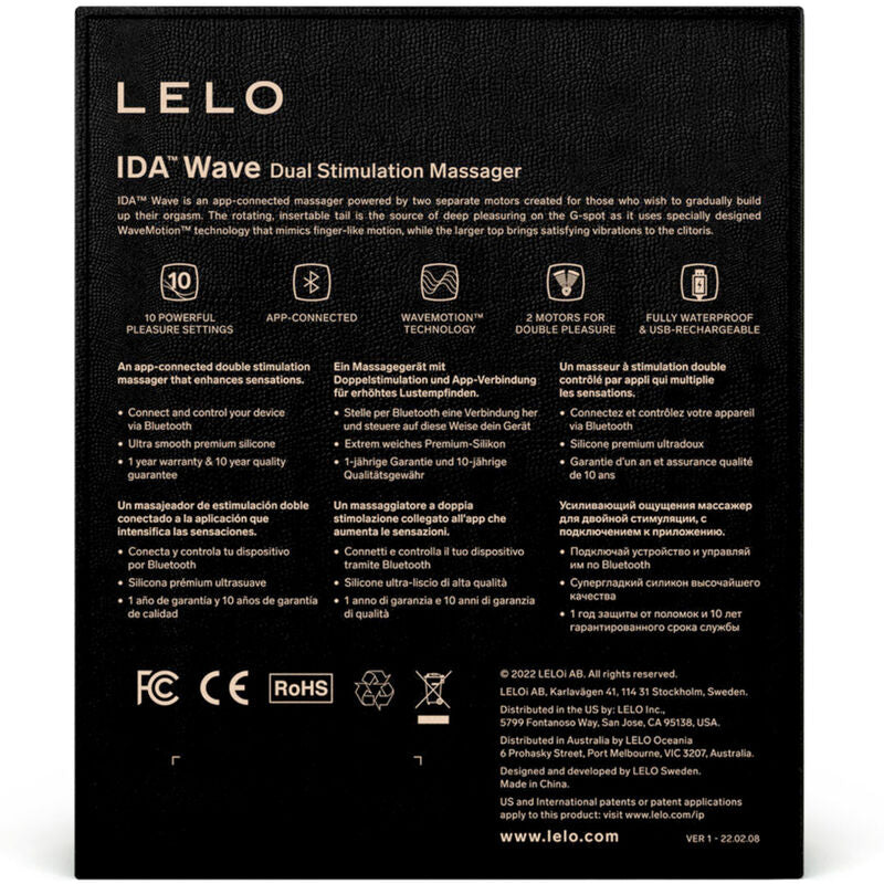 LELO - IDA WAVE MASAJEADOR PAREJAS CORAL