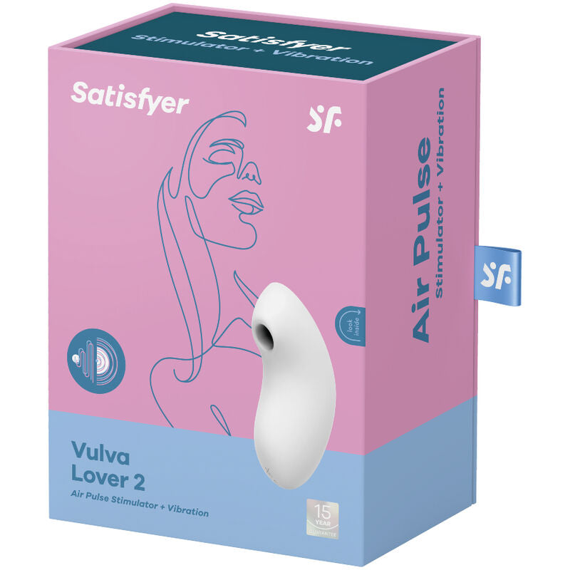 SATISFYER - VULVA LOVER 2 ESTIMULADOR Y VIBRADOR AZUL