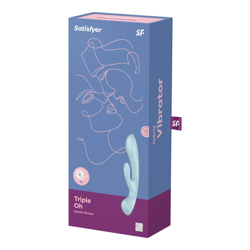 SATISFYER - TRIPLE OH VIBRADOR HÍBRIDO ROSA