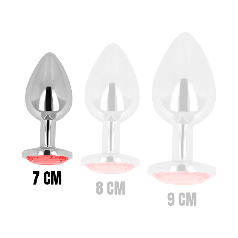 OHMAMA - PLUG ANAL CON CRISTAL ROJO 7 CM