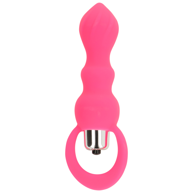 OHMAMA - ESTIMULADOR ANAL CON VIBRACION 9 CM ROSA