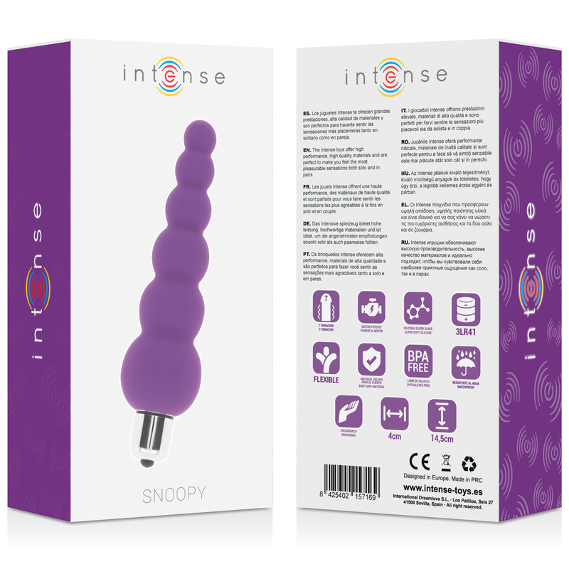 INTENSE - SNOOPY 7 SPEEDS SILICONE LILA