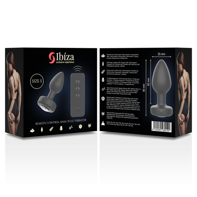 IBIZA - PLUG ANAL CONTROL REMOTO TALLA S