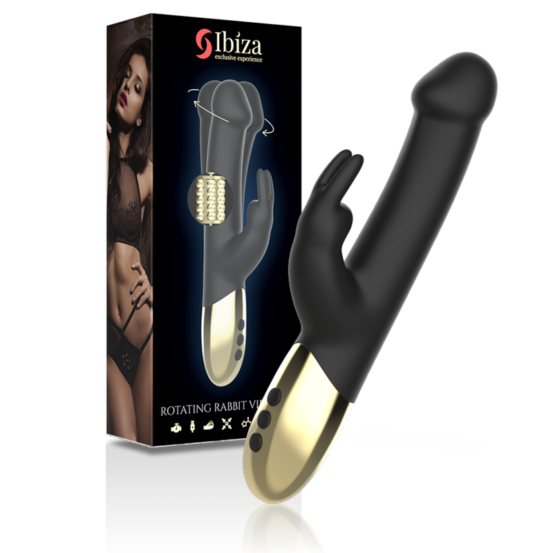 IBIZA - VIBRADOR ROTADOR PERLADO RABBIT