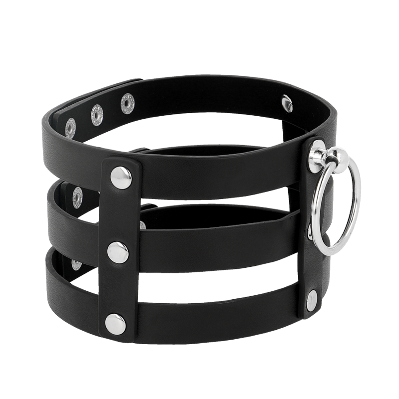 COQUETTE CHIC DESIRE - CHOKER CUERO VEGANO ESTILO FETISH