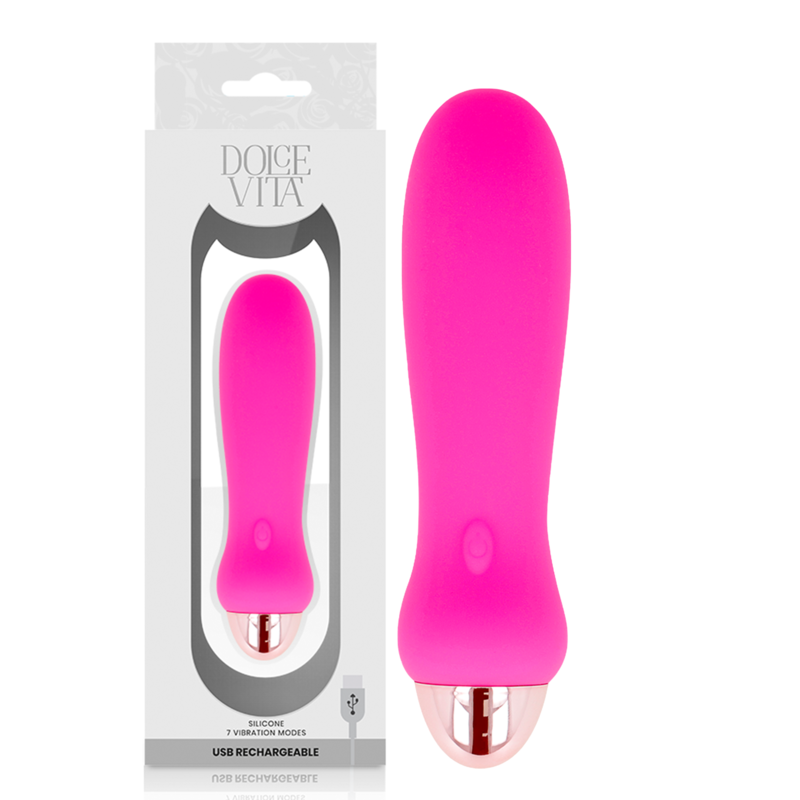 DOLCE VITA - VIBRADOR RECARGABLE FIVE ROSA 7 VELOCIDADES