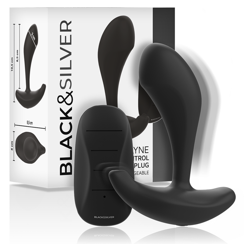 BLACK&SILVER - DWAYNE PLUG ANAL SILICONA CONTROL REMOTO