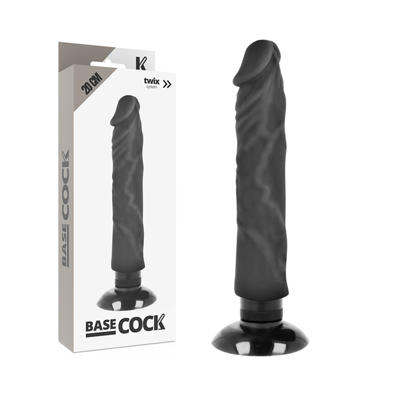 BASECOCK - VIBRADOR REALISTICO 2-1 NATURAL 20 CM -O- 4 CM