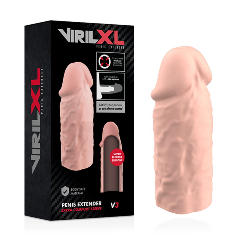 VIRILXL - EXTENSION DE PENE LIQUID SILICONE V3 NATURAL