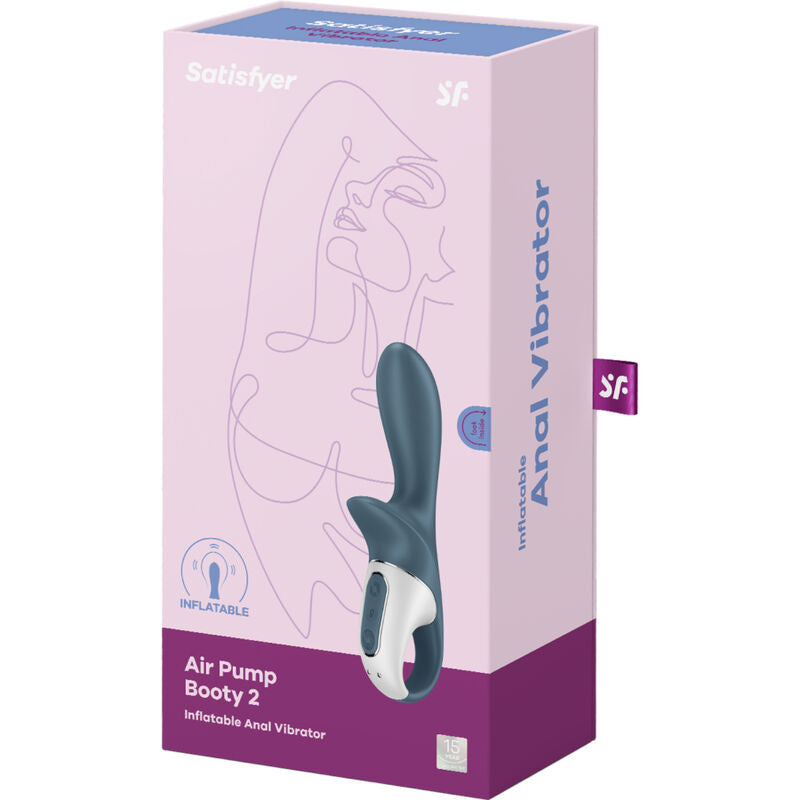 SATISFYER - AIR PUMP BOOTY 2 GRIS OSCURO