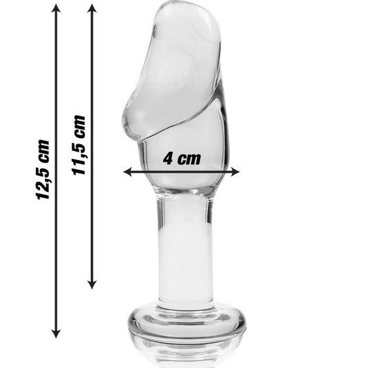 NEBULA SERIES BY IBIZA - MODELO 6 PLUG CRISTAL BOROSILICATO TRANSPARENTE 12.5 CM -O- 4 CM