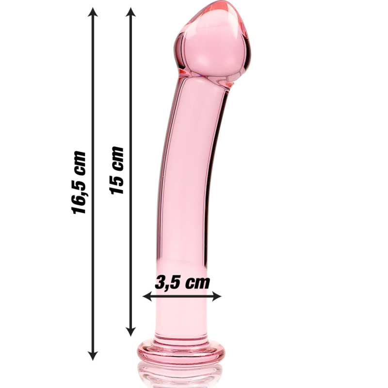 NEBULA SERIES BY IBIZA - MODELO 11 DILDO CRISTAL BOROSILICATO TRANSPARENTE 16 CM -O- 3 CM