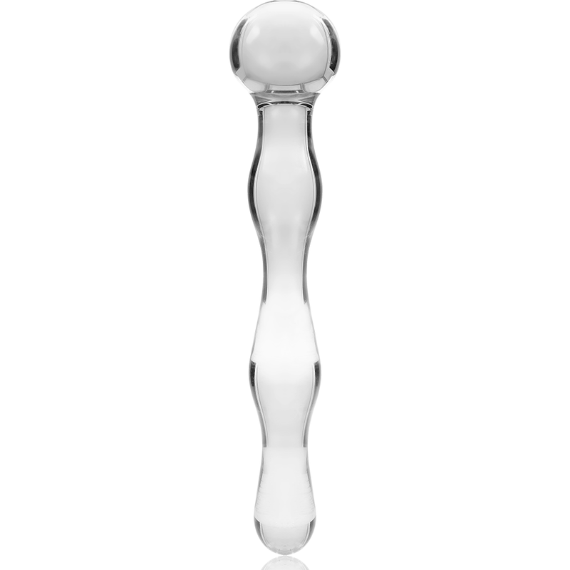 NEBULA SERIES BY IBIZA - MODELO 13 DILDO CRISTAL BOROSILICATO TRANSPARENTE 18 CM -O- 3.5 CM