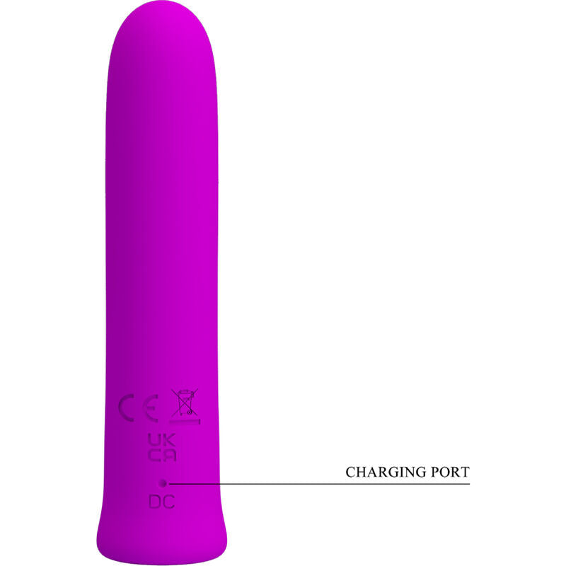 PRETTY LOVE - CURTIS MINI VIBRADOR SUPER POWER 12 VIBRACIONES SILICONA VIOLETA