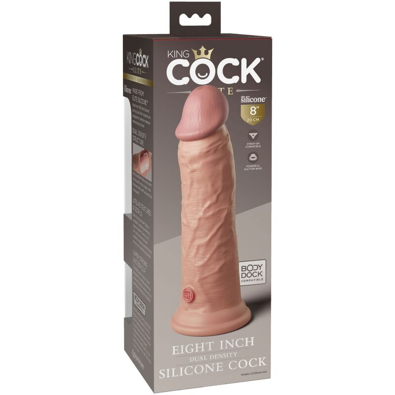 KING COCK - ELITE DILDO REALISTICO SILICONA 20.3 CM