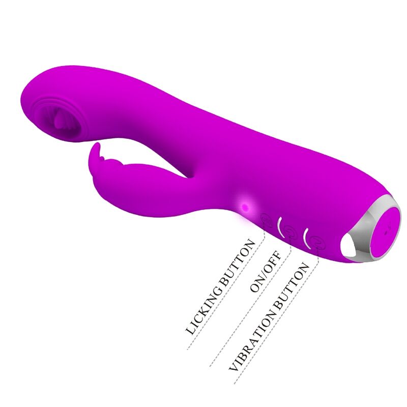 PRETTY LOVE - RACHEL VIBRADOR RECARGABLE CON SUCCIONADOR MORADO