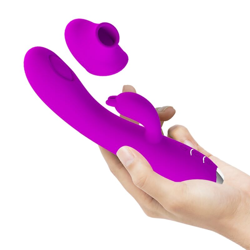 PRETTY LOVE - REGINA VIBRADOR-SUCCIONADOR RECARGABLE MORADO