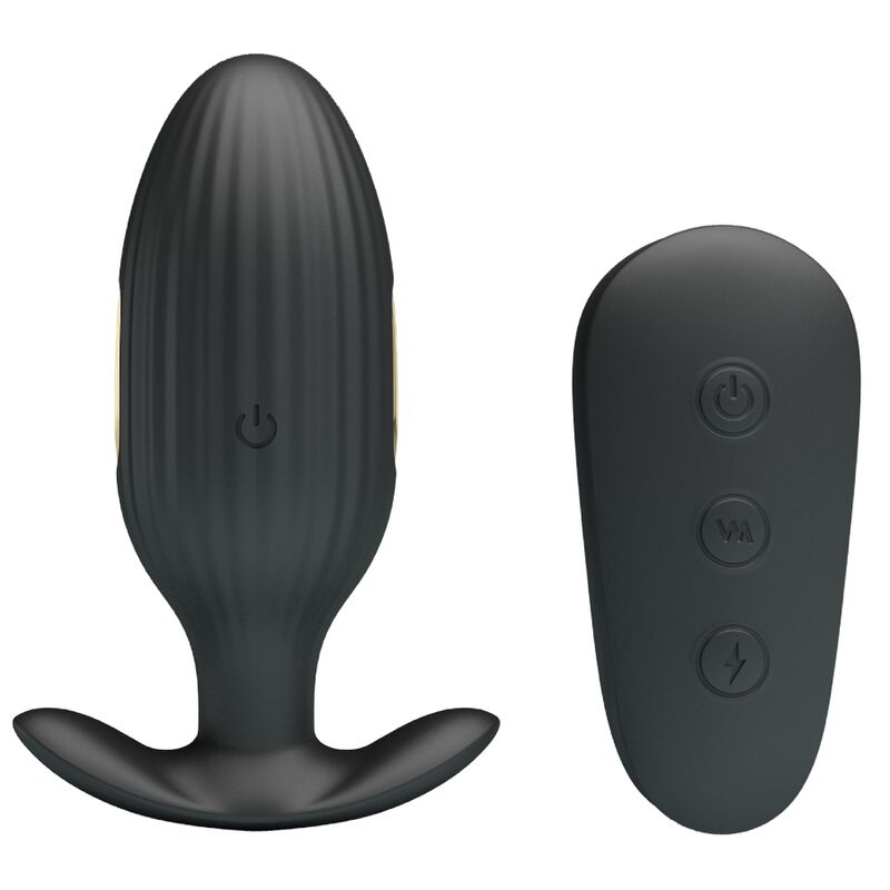 PRETTY LOVE - KELLY PLUG ANAL VIBRADOR RECARGABLE NEGRO