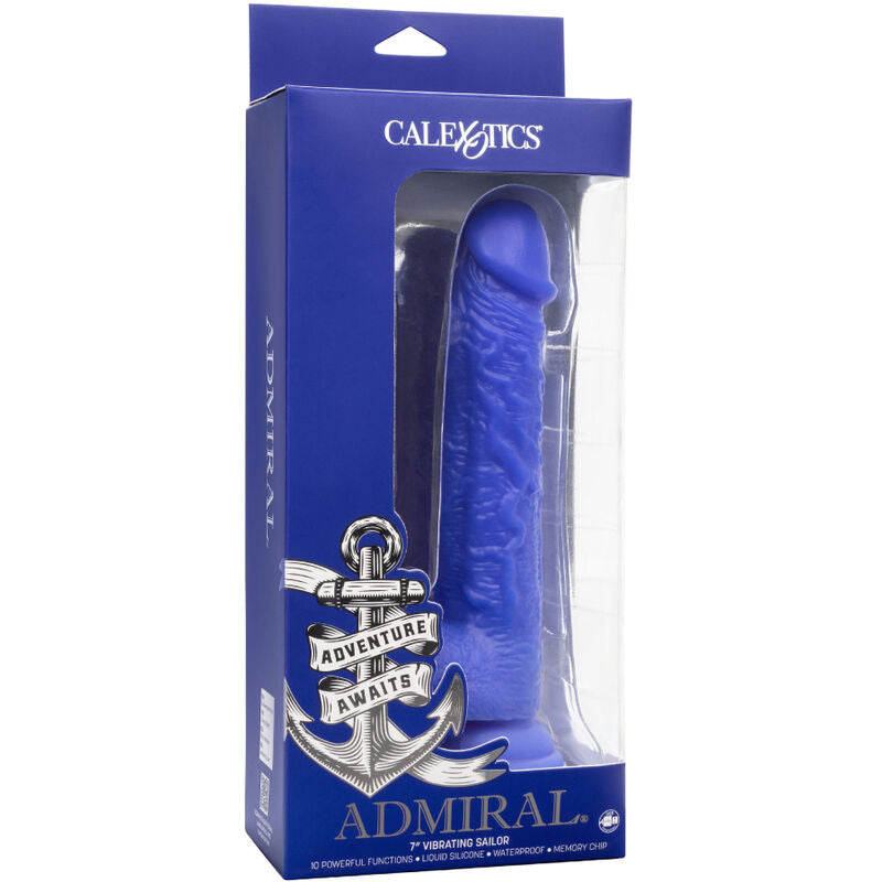 CALEXOTICS - ADMIRAL SAILOR DILDO REALISTICO VIBRADOR AZUL