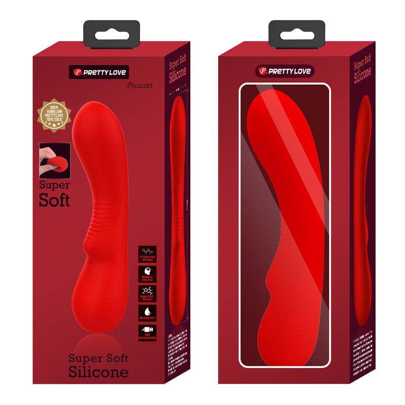 PRETTY LOVE - PRESCOTT VIBRADOR RECARGABLE ROJO