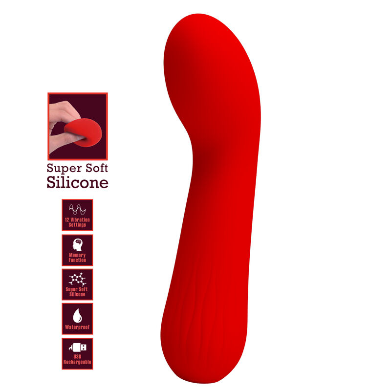 PRETTY LOVE - FAUN VIBRADOR RECARGABLE ROJO