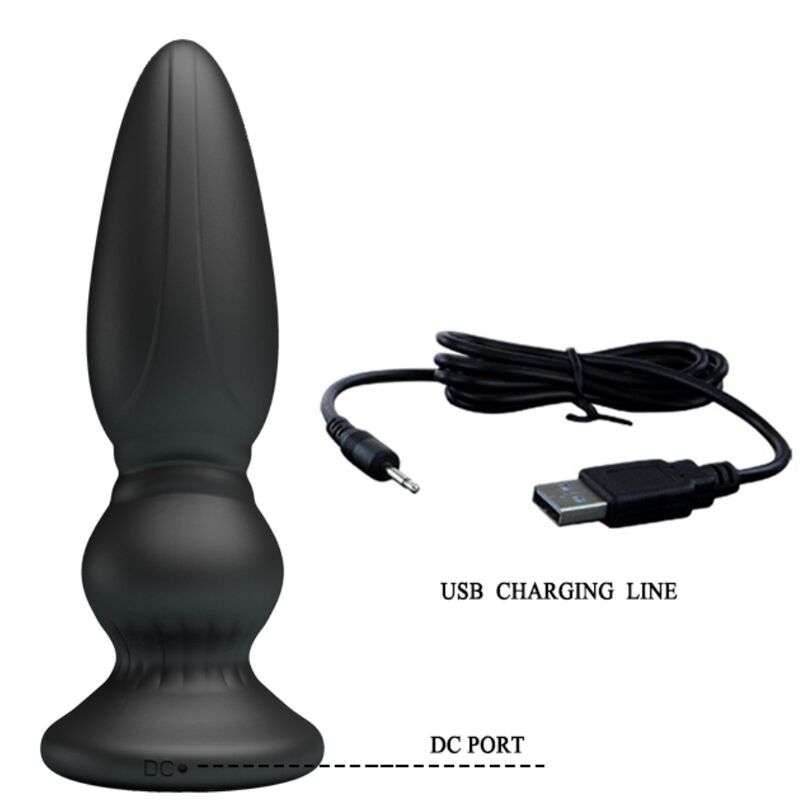 MR PLAY - VIBRADOR POTENTE CONTROL REMOTO ANAL PLUG NEGRO