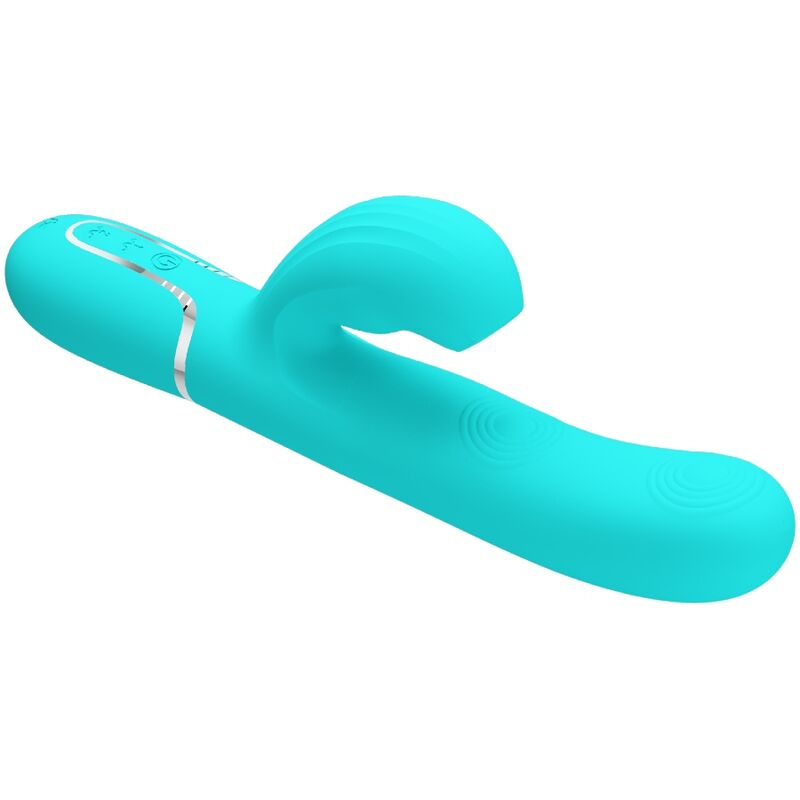 PRETTY LOVE - PERLITA VIBRADOR PUNTO G 3 EN 1 MULTIFUNCIÓN VERDE AGUA