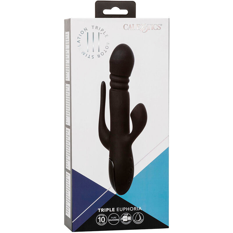 CALEXOTICS - VIBRADOR TRIPLE EUPHORIA NEGRO