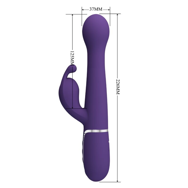 PRETTY LOVE - DEJON VIBRADOR RABBIT 3 EN 1 MULTIFUNCIÓN MORADO