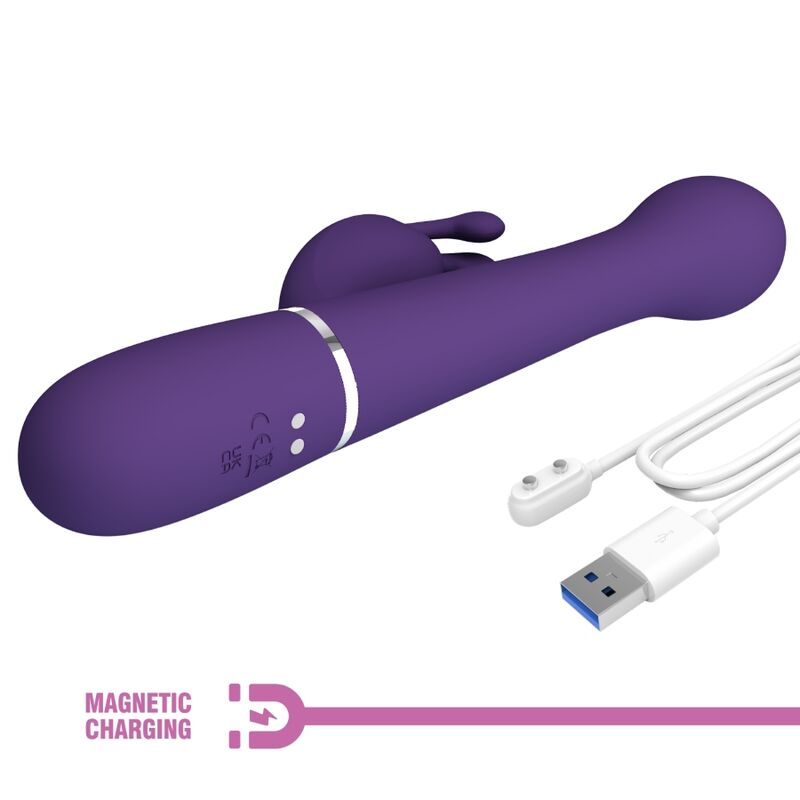 PRETTY LOVE - DEJON VIBRADOR RABBIT 3 EN 1 MULTIFUNCIÓN MORADO