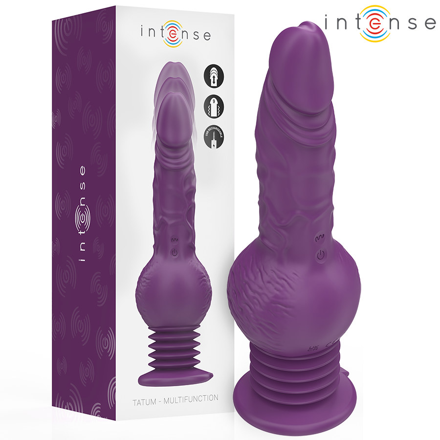INTENSE - TATUM VIBRADOR MULTIFUNCIÓN CON VIBRACIÓN UP AND DOWN 24 CM MORADO