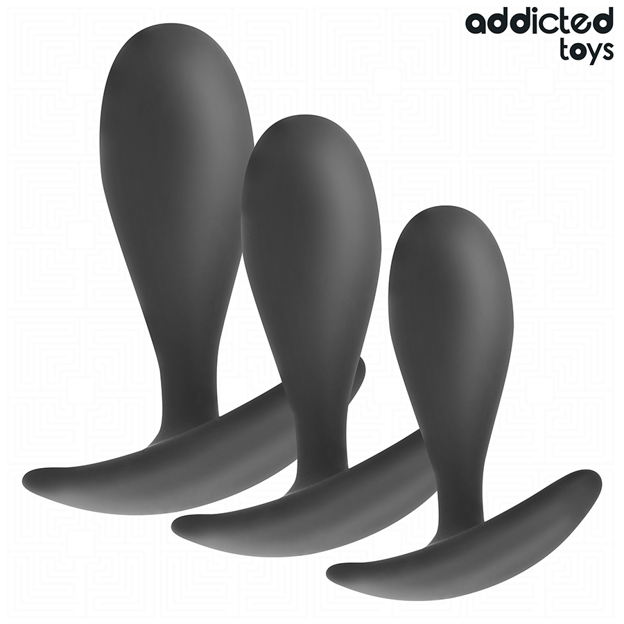 ADDICTED TOYS - SET DE 3 PLUG ANAL SILICONA MODELO 2