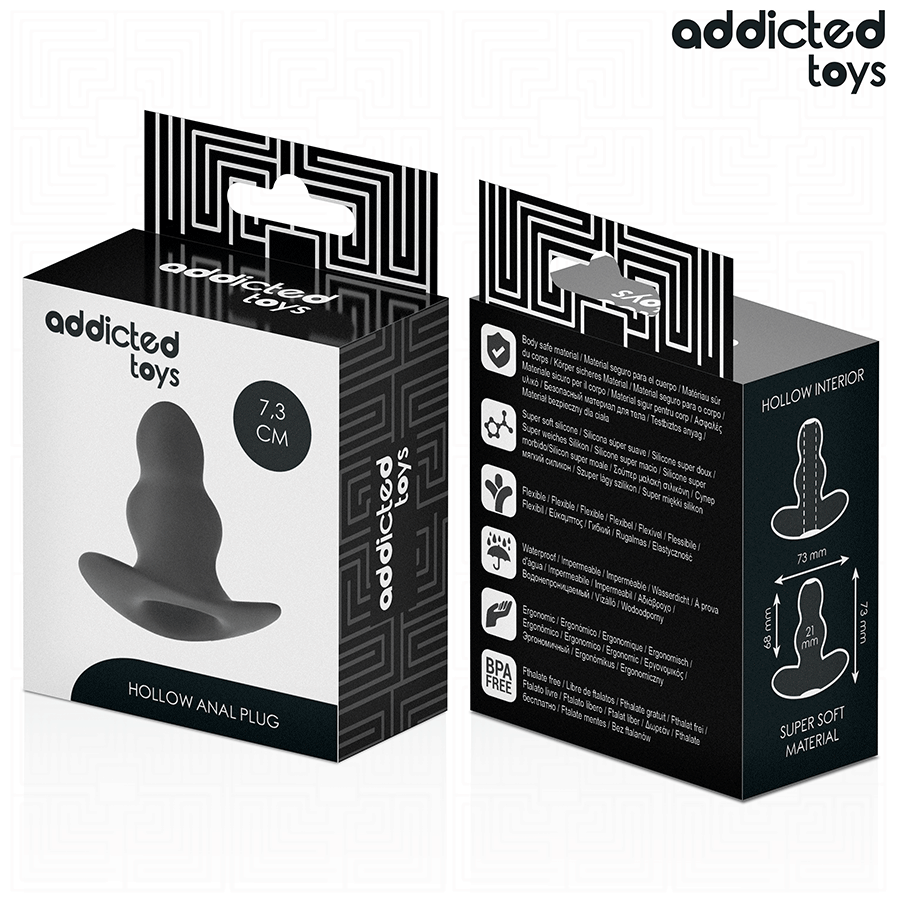 ADDICTED TOYS - PLUG ANAL HUECO SILICONA TALLA S 7,3 CM