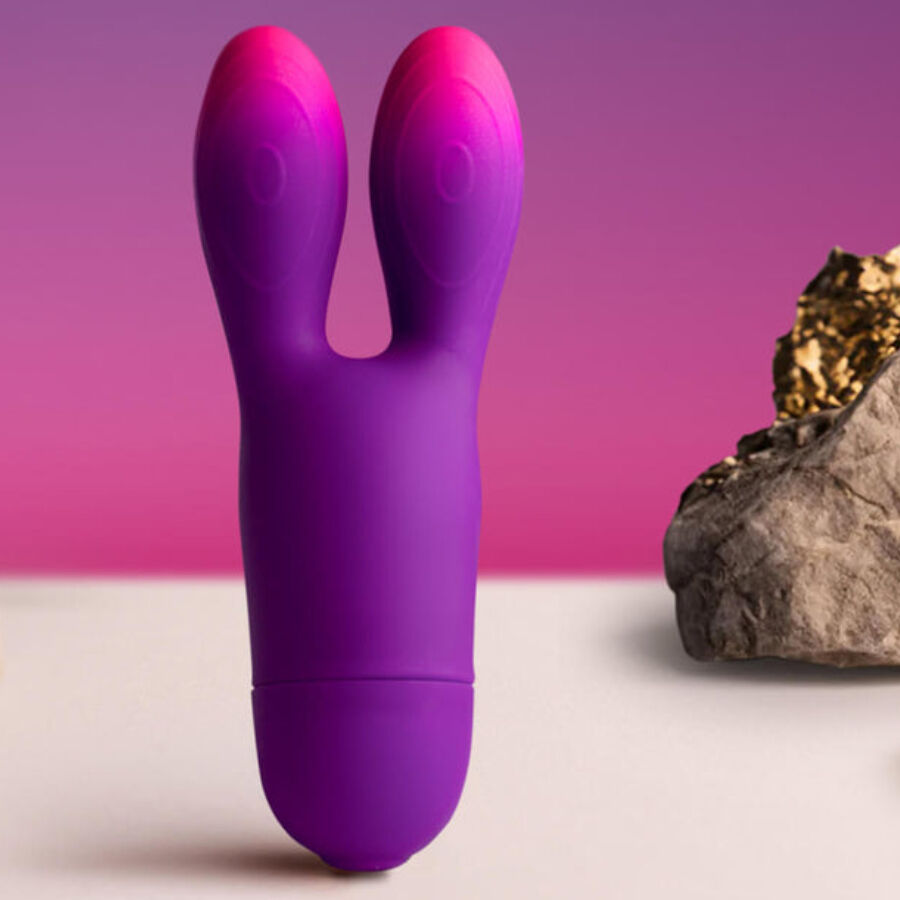 ROCKS- OFF - GLO-GIRL BUNNY VIBRADOR FLEXIBLE MORADO