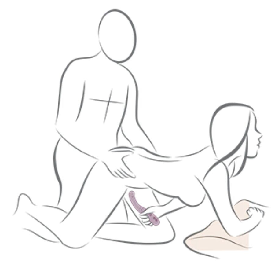 ROCKS- OFF - GEMINI VIBRADOR DUAL PUNTO G Y ESTIMULADOR CLÍTORIS MORADO