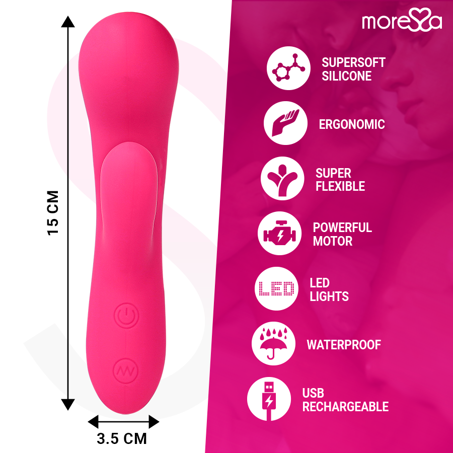 MORESSA - JERRY CLIP VIBRADOR PUNTO G Y CLITORIS PREMIUM SILICONE RECARGABLE