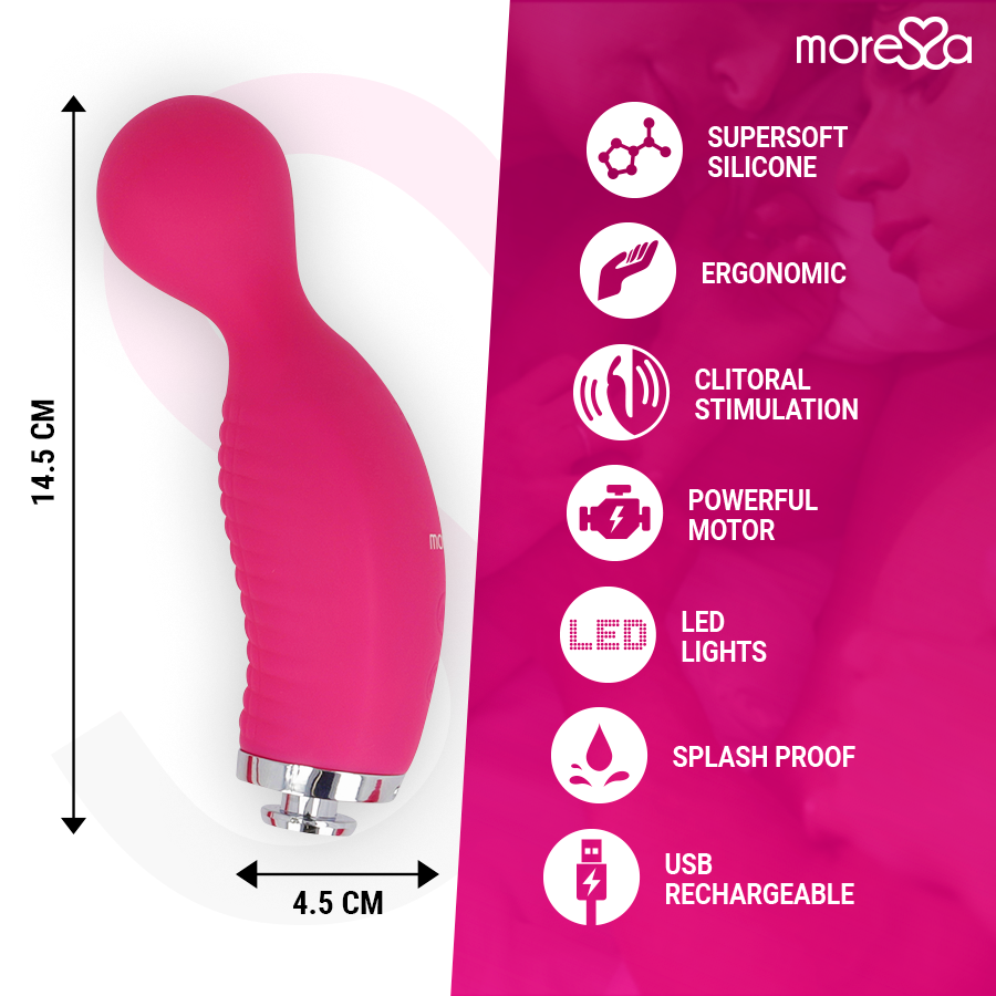MORESSA - KIRK DUO SUCCIONADOR + MASAJEADOR MULTI PRESTACIONES PREMIUM SILICONE RECARGABLE
