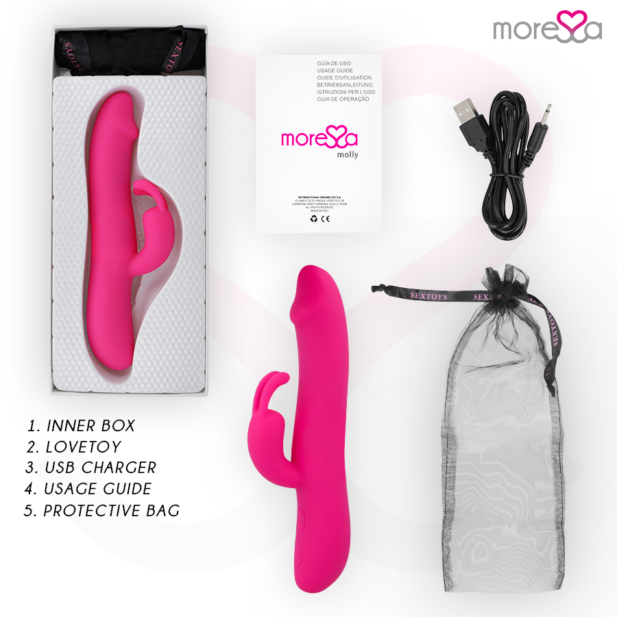 MORESSA - MOLLY IMPULSOR UP&DOWN Y POTENTE VIBRACION PREMIUM SILICONE RECARGABLE